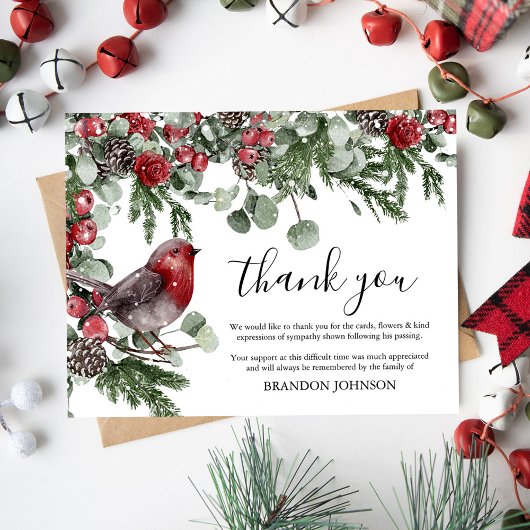 Sympathie Merci funéraire de Noël