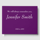 Sympathie minimale et respectueuse Livre d'or (Recto)