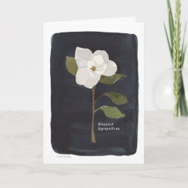 Sympathie Opgevouwen Kaart met Waterverf Flower