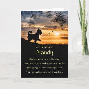 Sympathie Pet Yorkshire Terrier Aangepaste naam Kaart