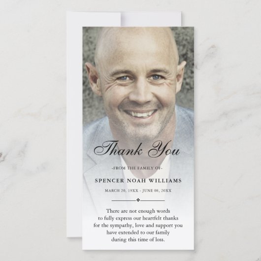 Sympathie photo personnalisée Merci (Devant)