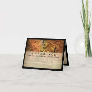 Sympathie photo Vintage Arbres Merci Note Card 2