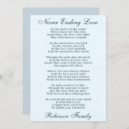 Sympathie Poem Kaart