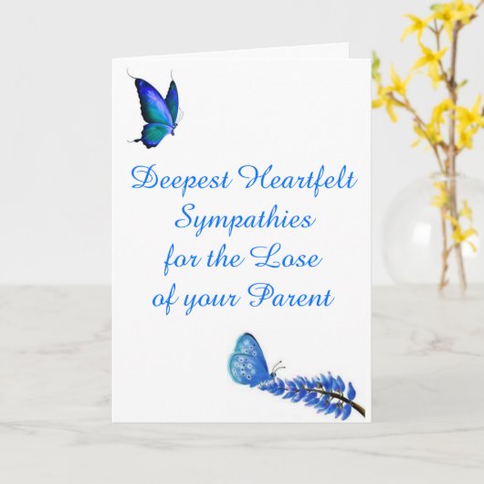 Sympathie pour la perte d'une carte parent (Fleur jaune)