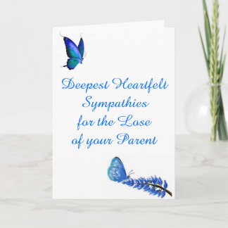 Sympathie pour la perte d'une carte parent