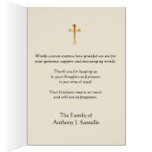 Sympathie pour les funérailles de Jésus Carte Sain (Intérieur (Droit))