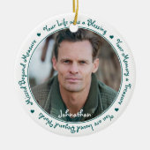 Sympathie Quote Green Keepomwille Memorial Keramisch Ornament (Voorkant)