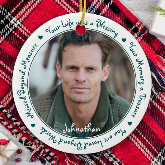 Sympathie Quote Green Keepomwille Memorial Keramisch Ornament