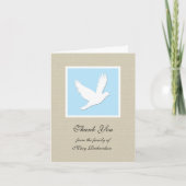Sympathie religieuse Carte de remerciement - Dove (Devant)
