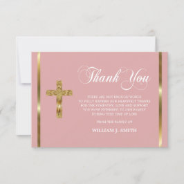 Sympathie Religieuze Gold Cross dankt u | FOTO Bedankkaart