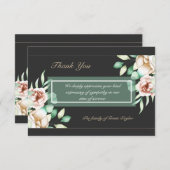 Sympathie Roos Hartelijk dank Bedankkaart (Voorkant / Achterkant)