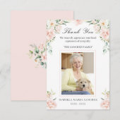 Sympathie rose des funérailles florales Carte de r (Devant / Derrière)