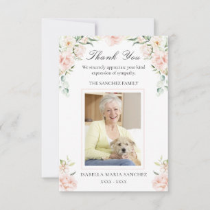 Sympathie rose des funérailles florales Carte de r