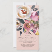 Sympathie Rose Floral Funérailles Merci Cartes (Devant)