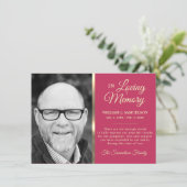 Sympathie rose foncé MERCI de mémoire funéraire Ph (Debout devant)