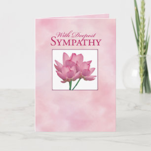 Sympathie Roze Lotus Flower Kaart