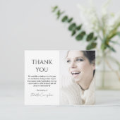 Sympathie simple et élégante Photo Merci funéraire (Debout devant)