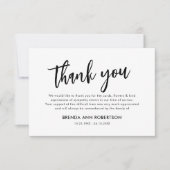 Sympathie simple pour le Merci funéraire (Devant)