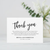 Sympathie simple pour le Merci funéraire (Debout devant)