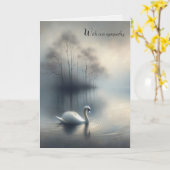 Sympathie Solitaire Zwaan op Misty Lake Kaart (Gele Bloem)