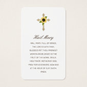 Sympathie Sunflower Brown Script Foto Prayer Kaart (Achterkant)