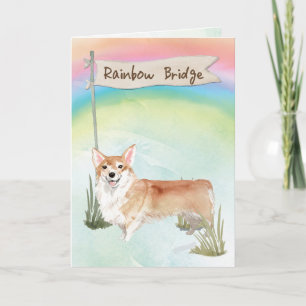 Sympathie van Corgi Pet voor regenboogbrug Kaart