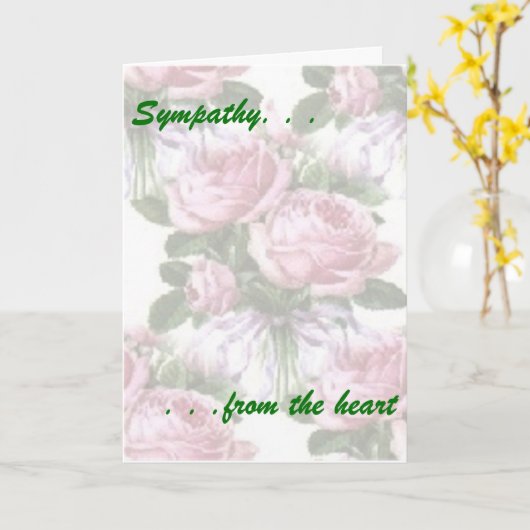 Sympathie van het Hart Kaart (Gele Bloem)