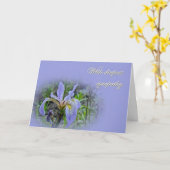 Sympathie van ons - Blue Flag Wildflower Kaart (Gele Bloem)