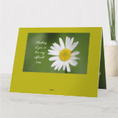 Sympathie van White Daisy Kaart (Achterkant)