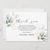 Sympathie Verdure Or Feuille MERCI  | PHOTO (Devant)