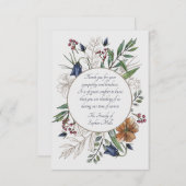 Sympathie Vloerbloemen Uitnodiging (Voorkant / Achterkant)