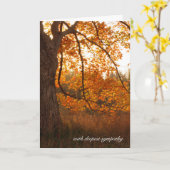 sympathie voor de herfst kaart (Gele Bloem)