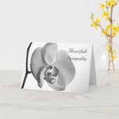 sympathie voor de witte orchidebloem kaart (Gele Bloem)