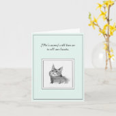 Sympathie voor een Maine Coon Cat Kaart (Gele Bloem)