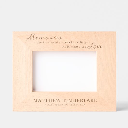 Sympathie voor gedenkaanhalingstekens gegraveerde lijstjes (Voorkant)