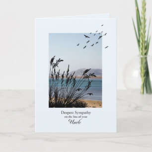 Sympathie voor het verlies van oom, Seaside Scene Kaart
