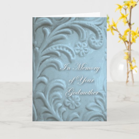 Sympathie voor het verlies van peetmoeder, Blue Pl Kaart (Gele Bloem)