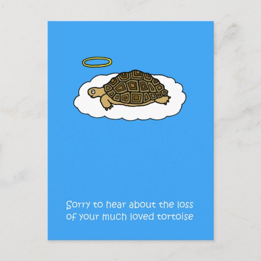 Sympathie voor het verlies van Pet Tortoise Briefkaart (Voorkant)