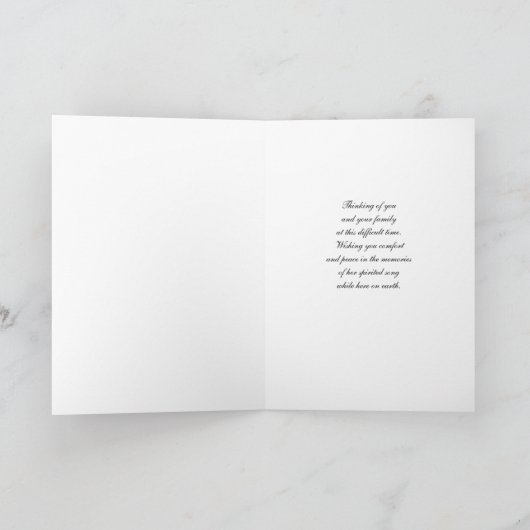 Sympathie voor het verlies van tante, Goldfinch Bi Kaart (Binnen)