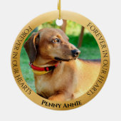 Sympathie voor het verlies van uw teckel ronde keramisch ornament (Achterkant)