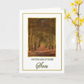 Sympathie voor het verlies van uw zoon Pine Path K Kaart (Gele Bloem)