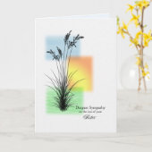 Sympathie voor het verlies van zus, grassen kaart (Gele Bloem)