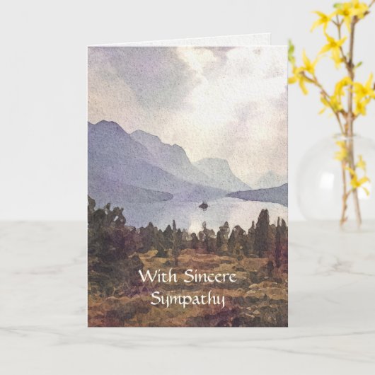 sympathie voor het waterverf bergmeer kaart (Gele Bloem)