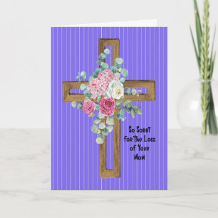 Sympathie voor mama met Floral Cross Kaart