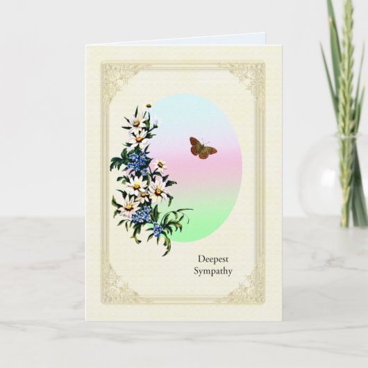 Sympathie voor verlies, bloemen kaart (Voorkant)