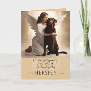 Sympathie voor verlies van Chocolate Lab Angel Kaart