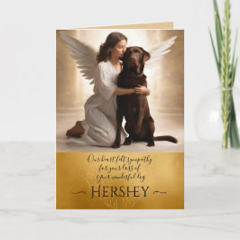 Sympathie voor verlies van Chocolate Lab Gold Ange Kaart
