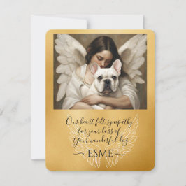 Sympathie voor verlies witte Franse Bulldog Angel 