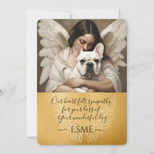 Sympathie voor verlies witte Franse Bulldog Angel