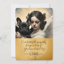 Sympathie voor verlies zwarte Franse Bulldog Angel